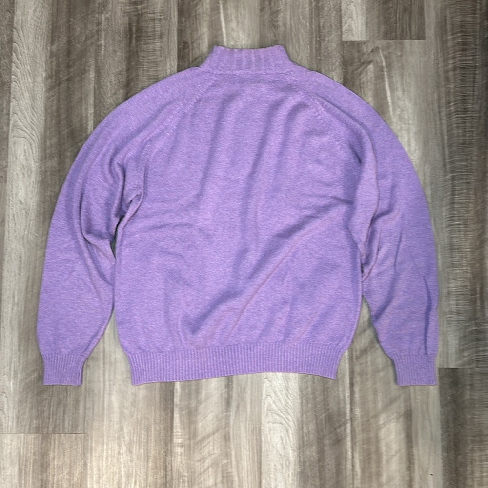 Robert Talbott Quarter Zip Sweater Pullover - Lar… - image 3